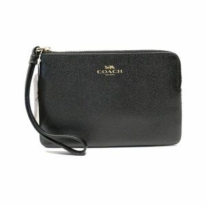 Black and Gold Small Coach Wristlet
